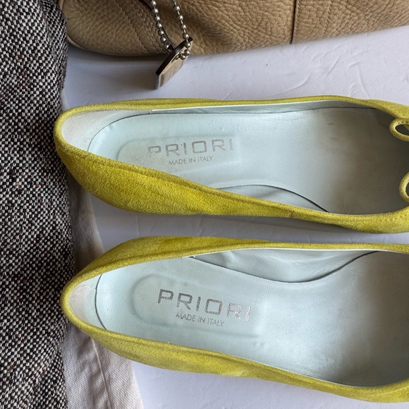 PRIORI Lime Green Suede Kitten Heels - Picture 7 of 15